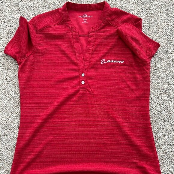 Vansport Women’s S Red Boeing Polo Shirt – Classic, Stylish & Comfortable - Picture 1 of 5
